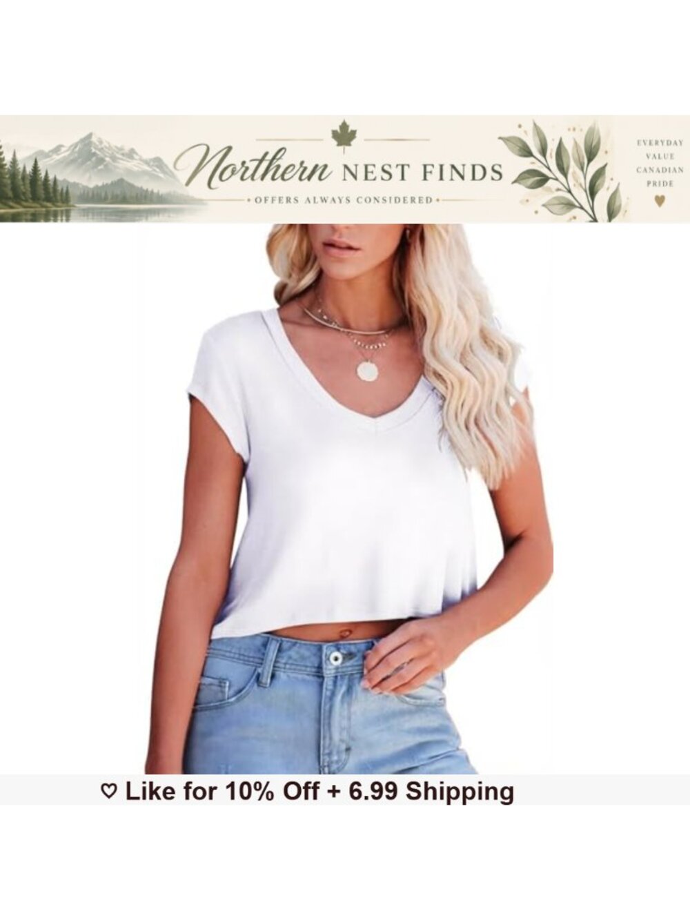 Women's V Neck Crop Tank Top Cap Sleeve Loose Fit Summer Casual Tee